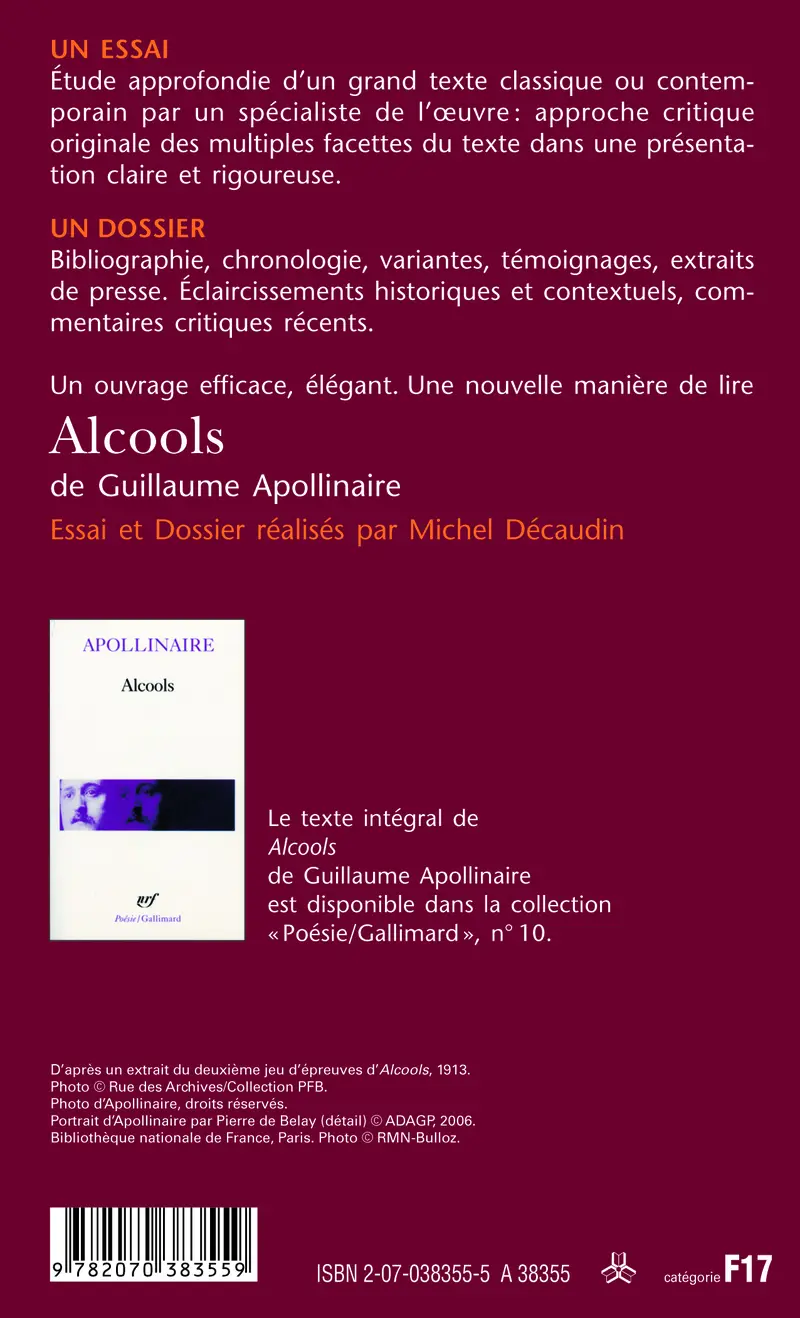 Alcools de Guillaume Apollinaire (Essai et dossier) - Michel Décaudin