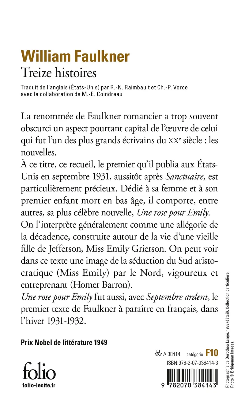 Treize histoires - William Faulkner