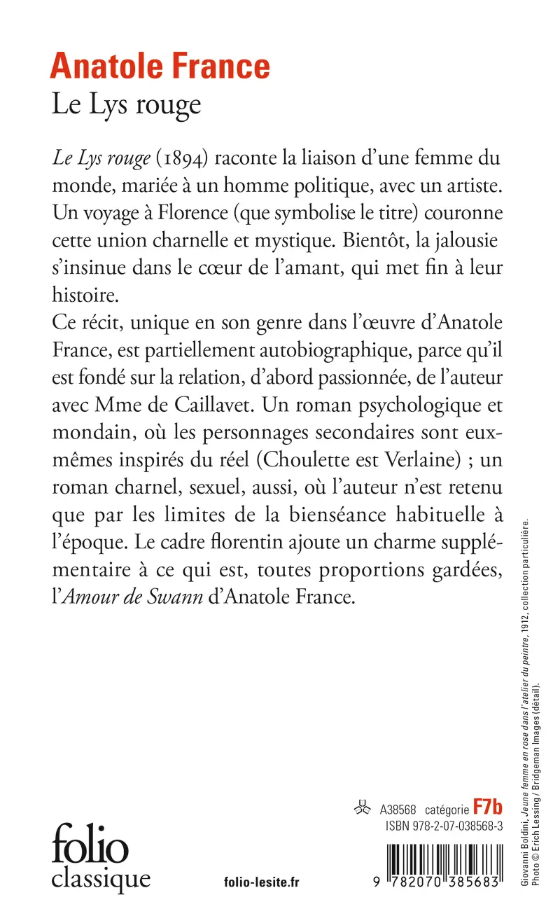 Le Lys rouge - Anatole France