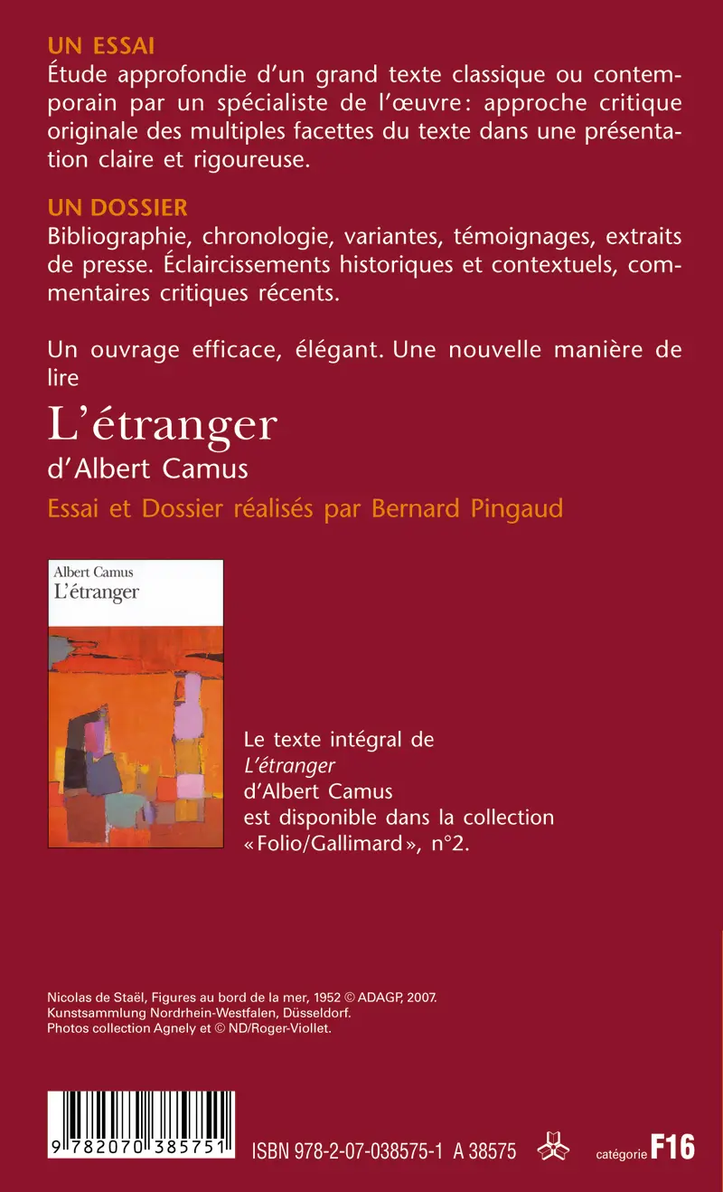 L'Étranger d'Albert Camus (Essai et dossier) - Bernard Pingaud