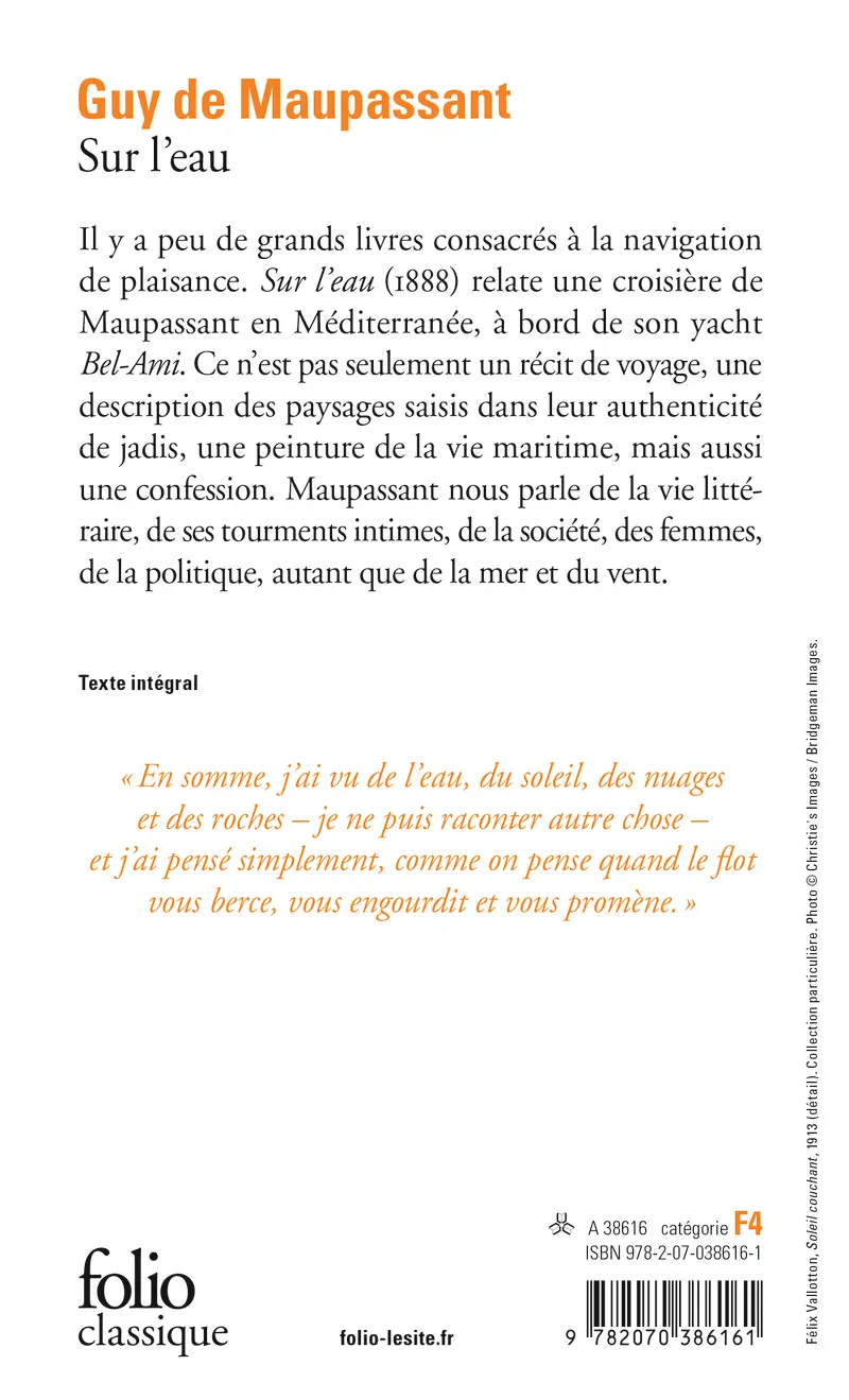 Sur l'eau - Guy de Maupassant