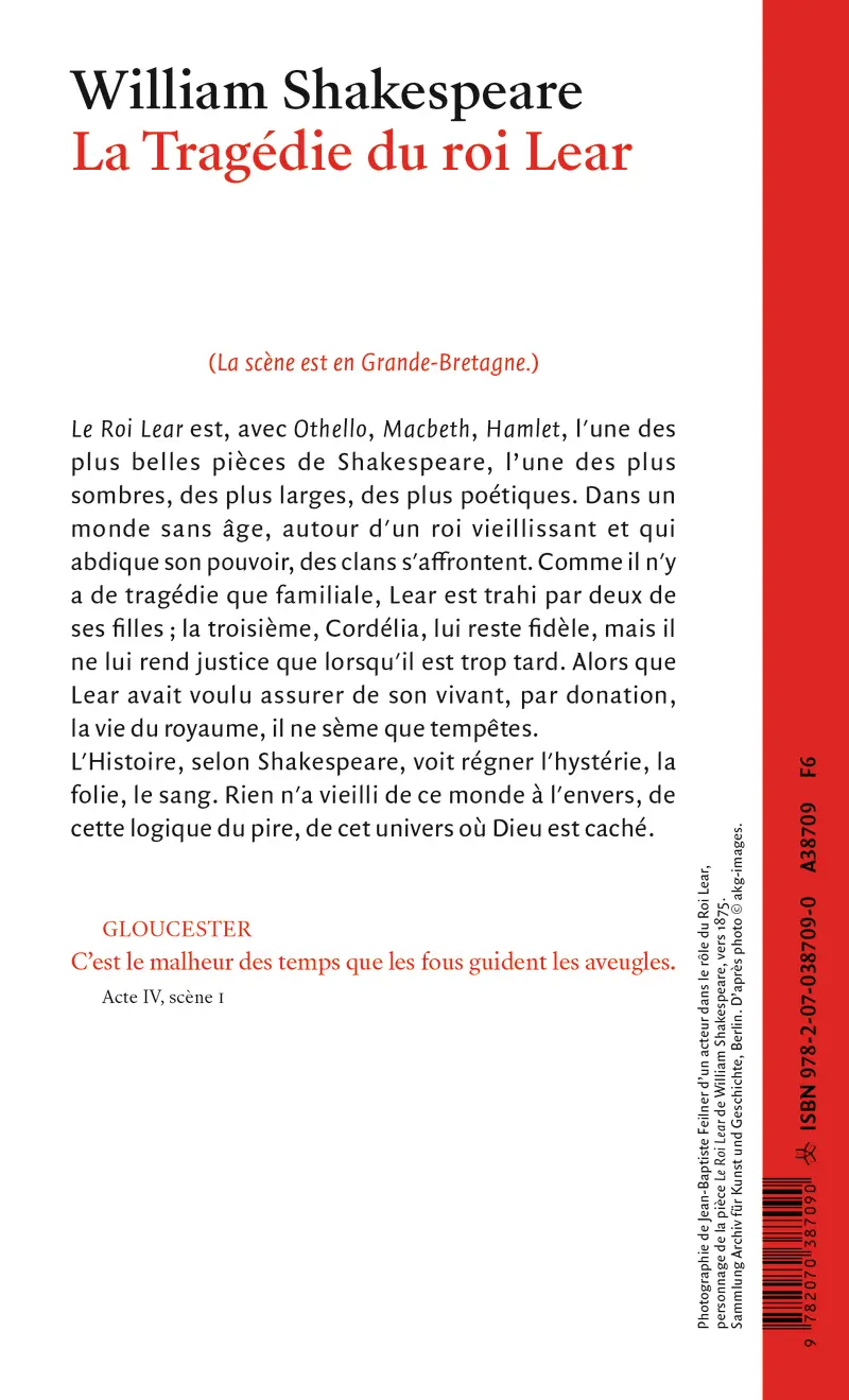 La Tragédie du roi Lear - William Shakespeare