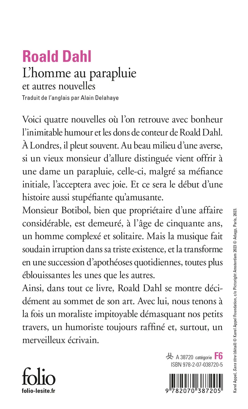 L'Homme au parapluie et autres nouvelles - Roald Dahl