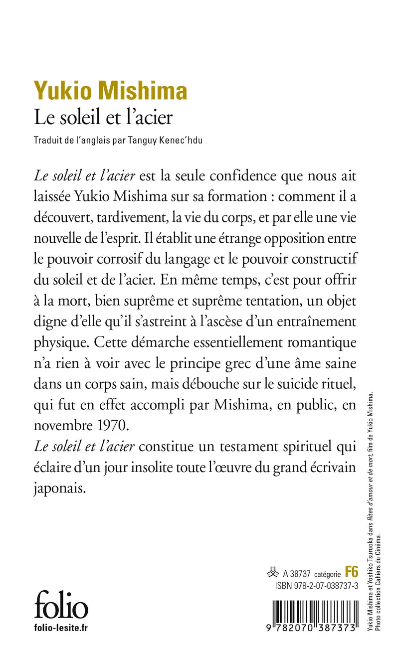 Le soleil et l'acier - Yukio Mishima