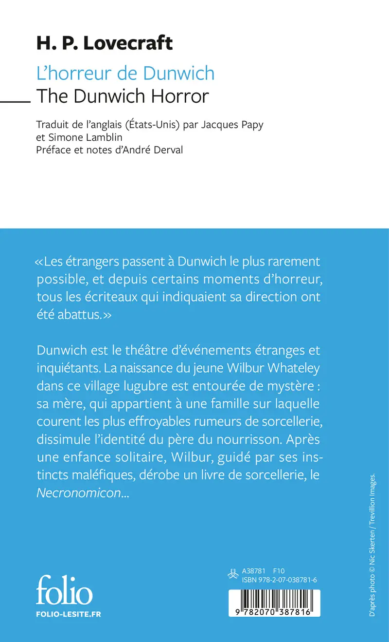 L'Horreur de Dunwich/The Dunwich Horror - Howard Phillips Lovecraft