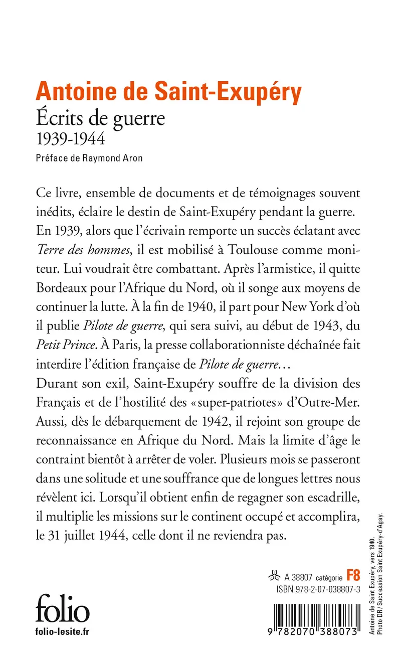 Écrits de guerre - Antoine de Saint-Exupéry