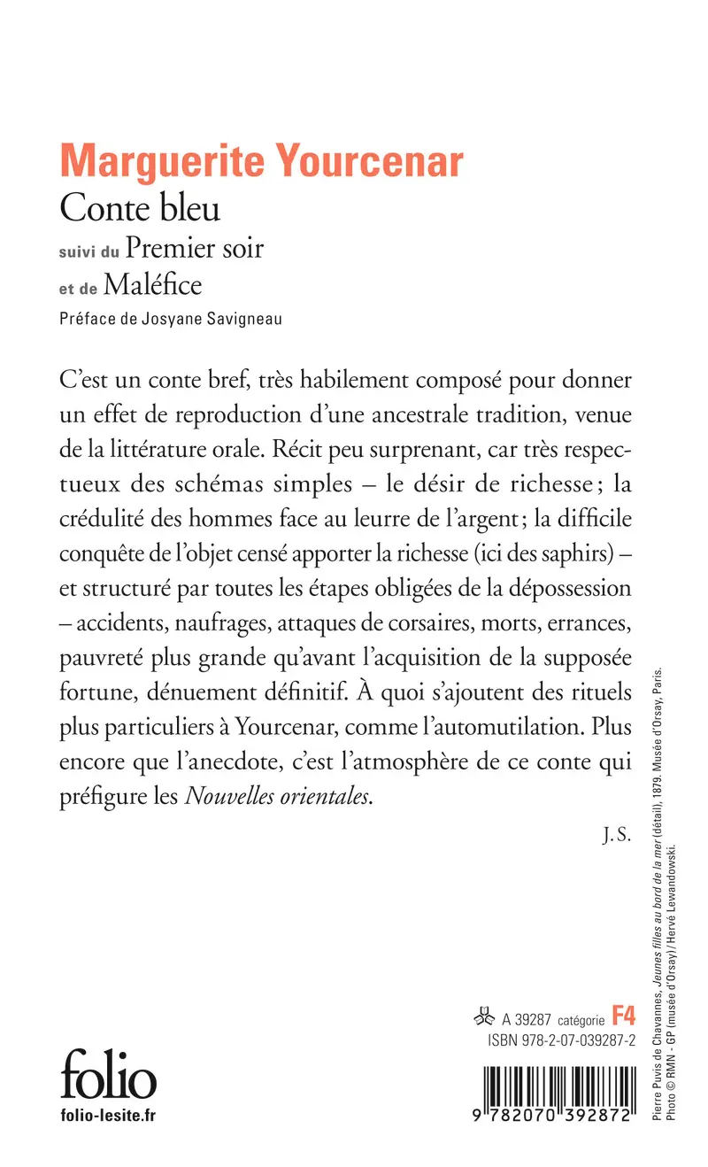 Conte bleu suivi de Maléfice et de Le premier soir - Marguerite Yourcenar