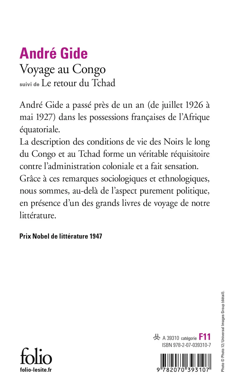 Voyage au Congo suivi de Le Retour du Tchad - André Gide