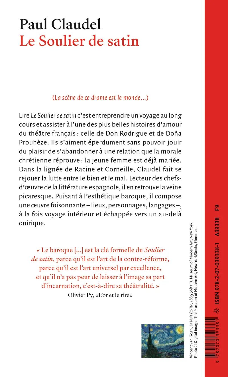 Le Soulier de satin ou Le pire n'est pas toujours sûr - Paul Claudel