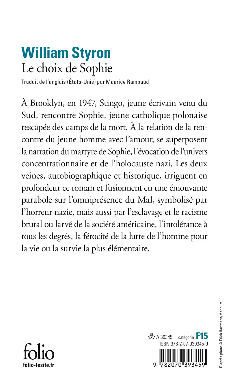 Le choix de Sophie - William Styron