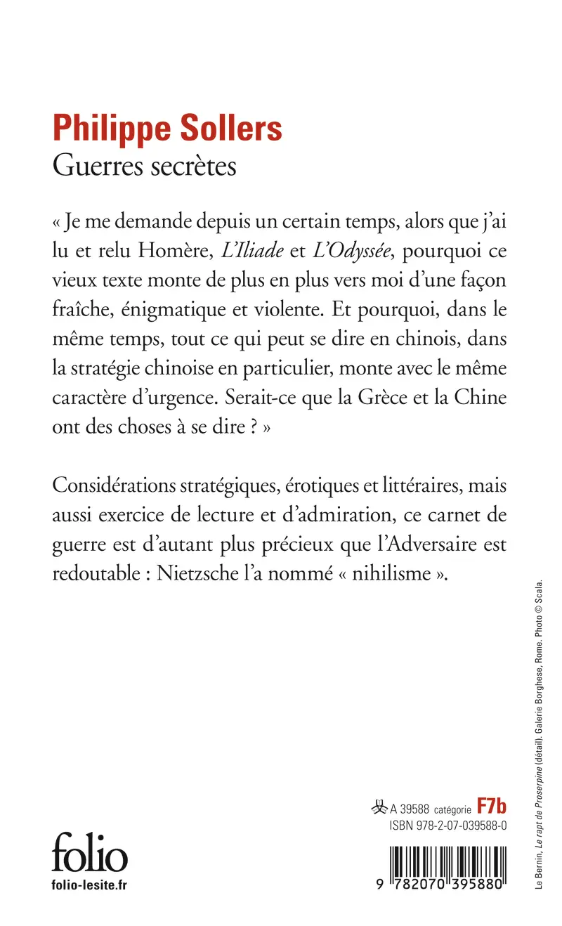 Guerres secrètes - Philippe Sollers