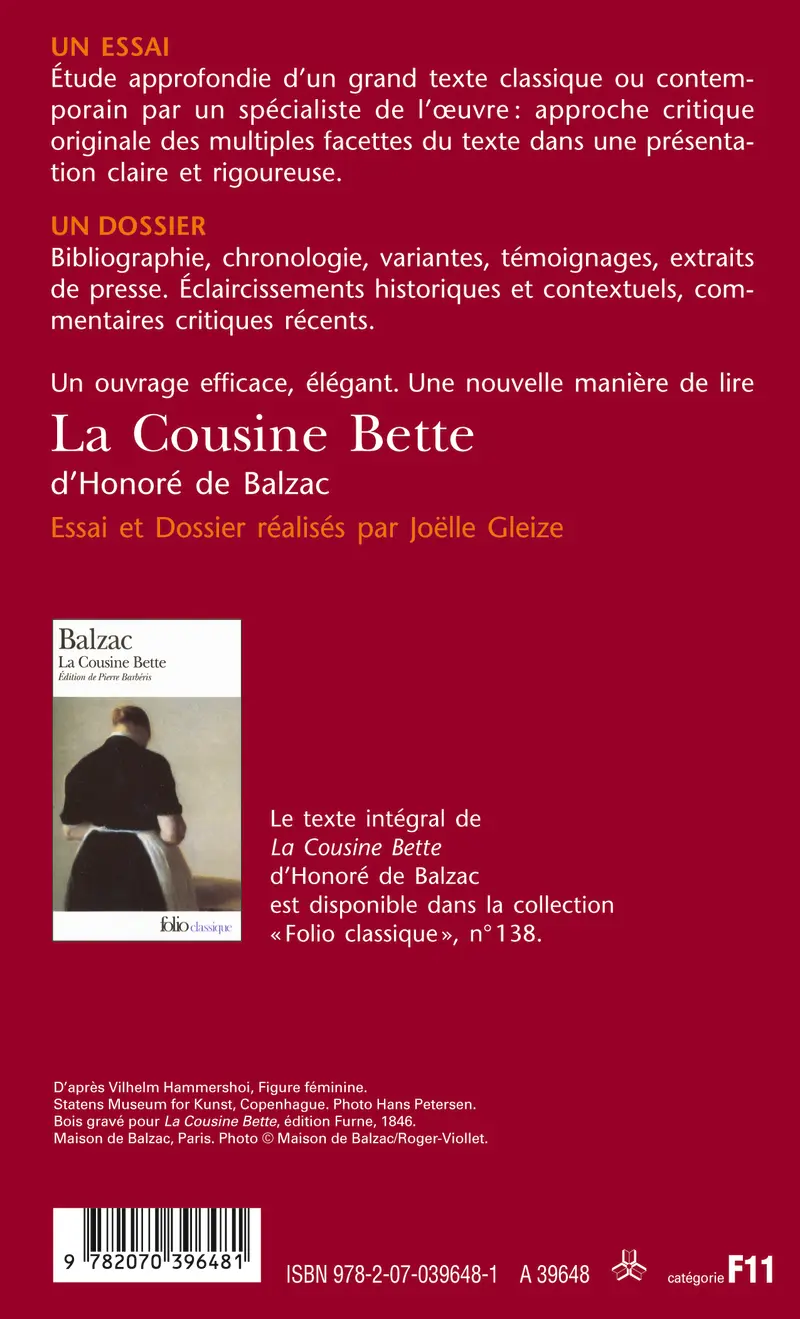 La Cousine Bette d'Honoré de Balzac (Essai et dossier) - Joëlle Gleize