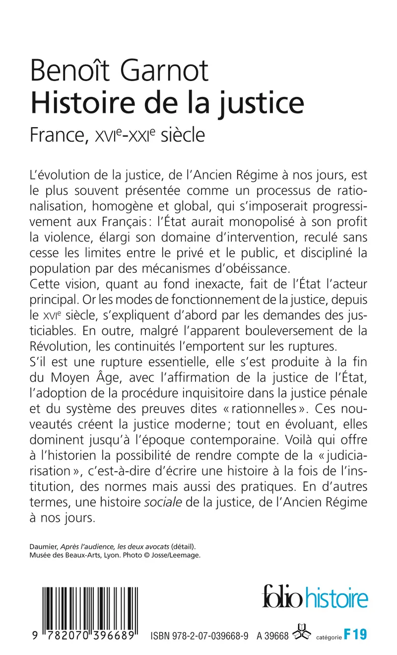 Histoire de la justice - Benoît Garnot