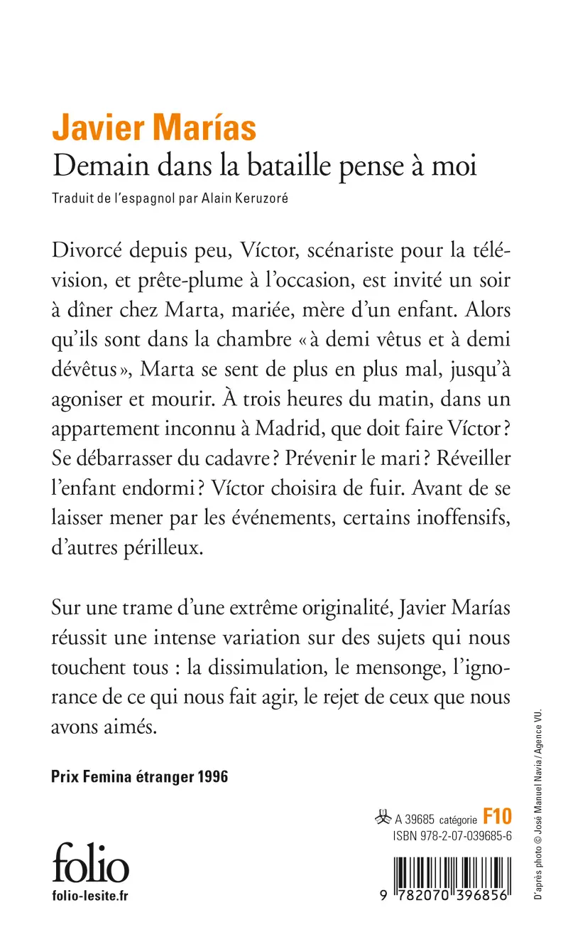 Demain dans la bataille pense à moi - Javier Marías