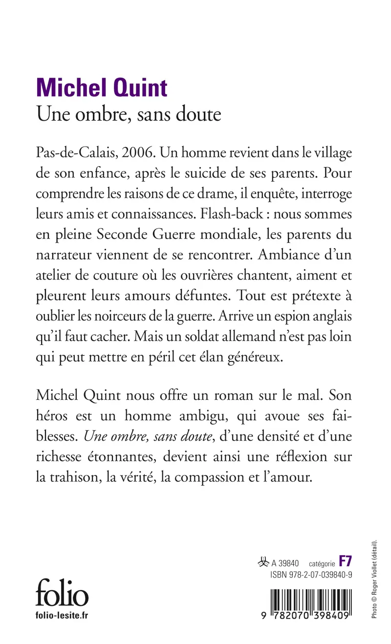 Une ombre, sans doute - Michel Quint