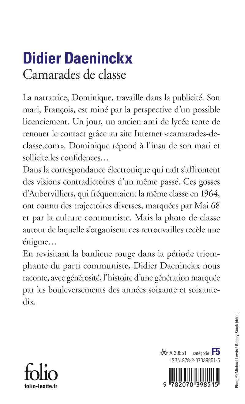 Camarades de classe - Didier Daeninckx