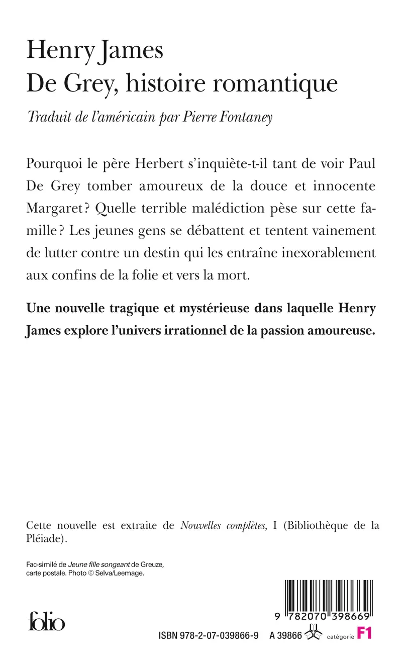 De Grey, histoire romantique - Henry James