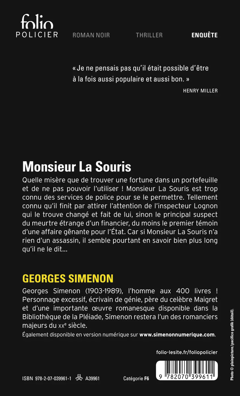 Monsieur La Souris - Georges Simenon