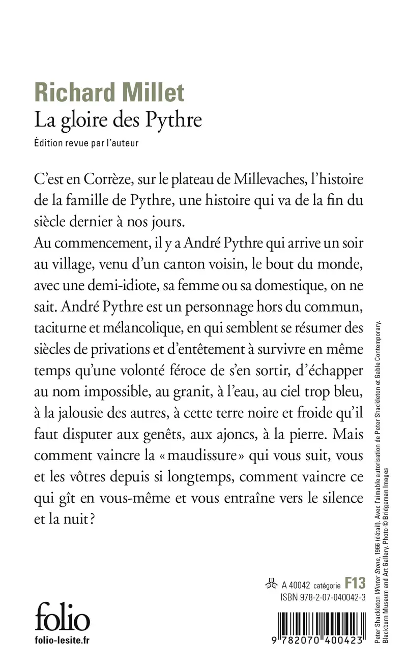 La Gloire des Pythre - Richard Millet