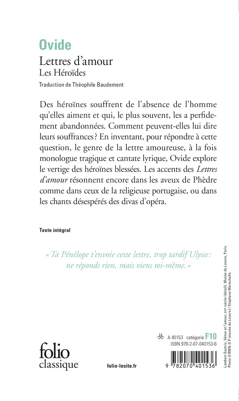 Lettres d'amour - Ovide