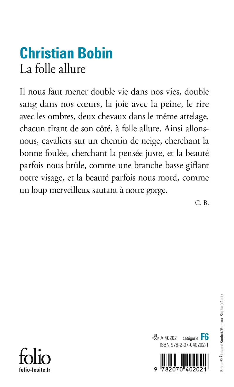 La folle allure - Christian Bobin