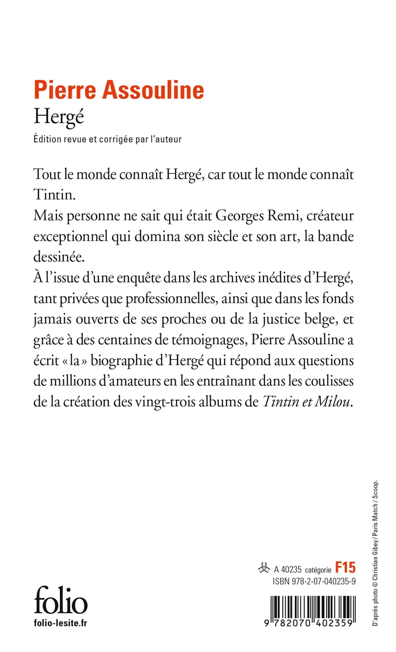 Hergé - Pierre Assouline