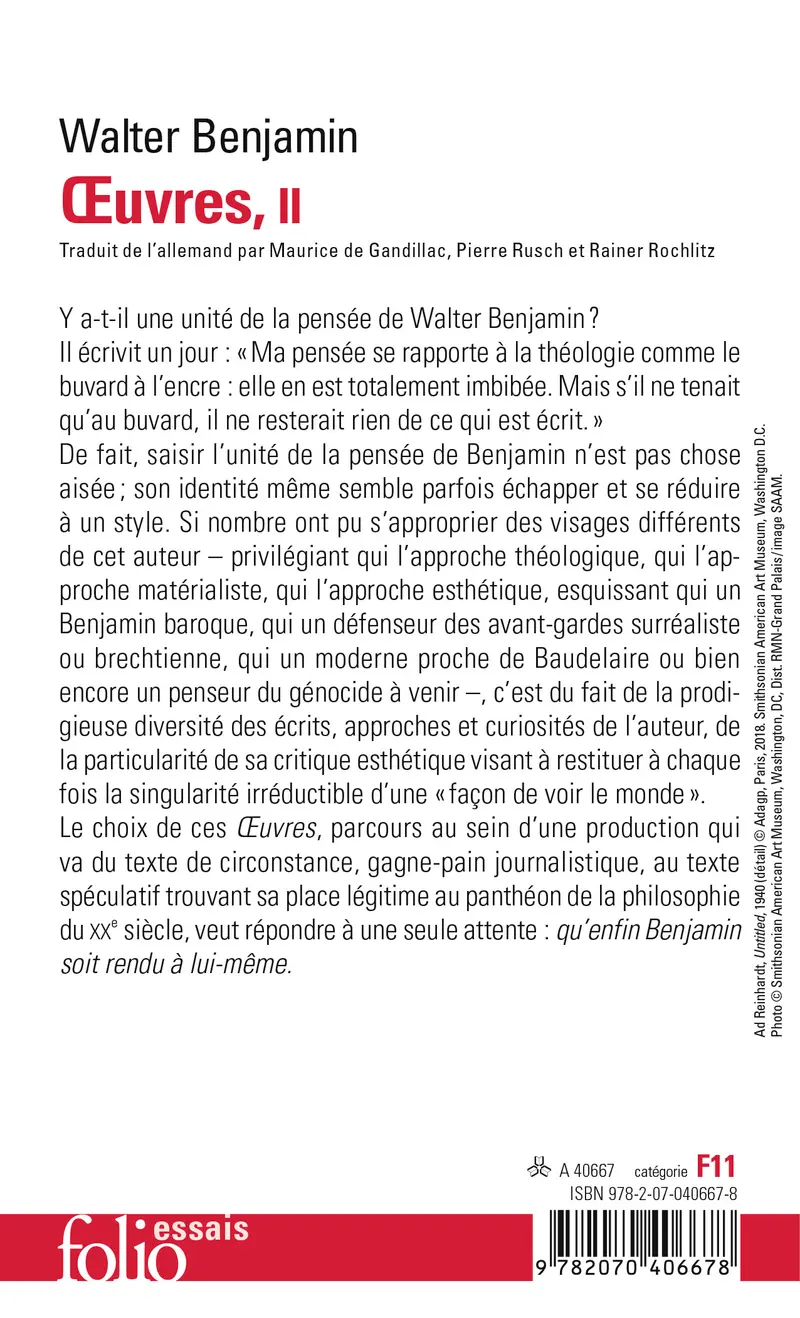 Œuvres - 2 - Walter Benjamin