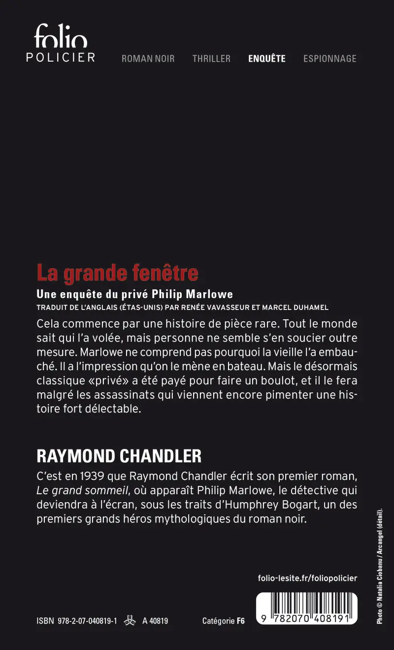 La grande fenêtre - Raymond Chandler