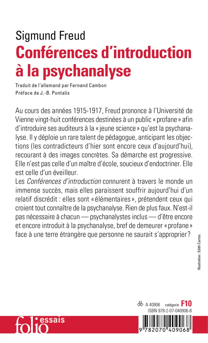 Conférences d'introduction à la psychanalyse - Sigmund Freud