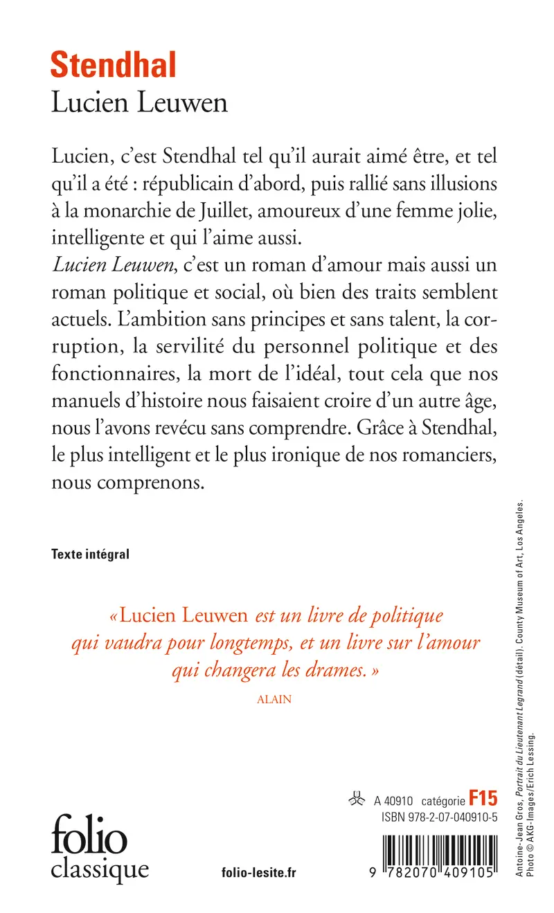 Lucien Leuwen - Stendhal