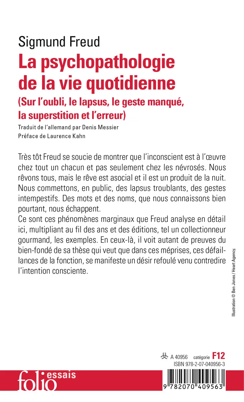 La psychopathologie de la vie quotidienne - Sigmund Freud