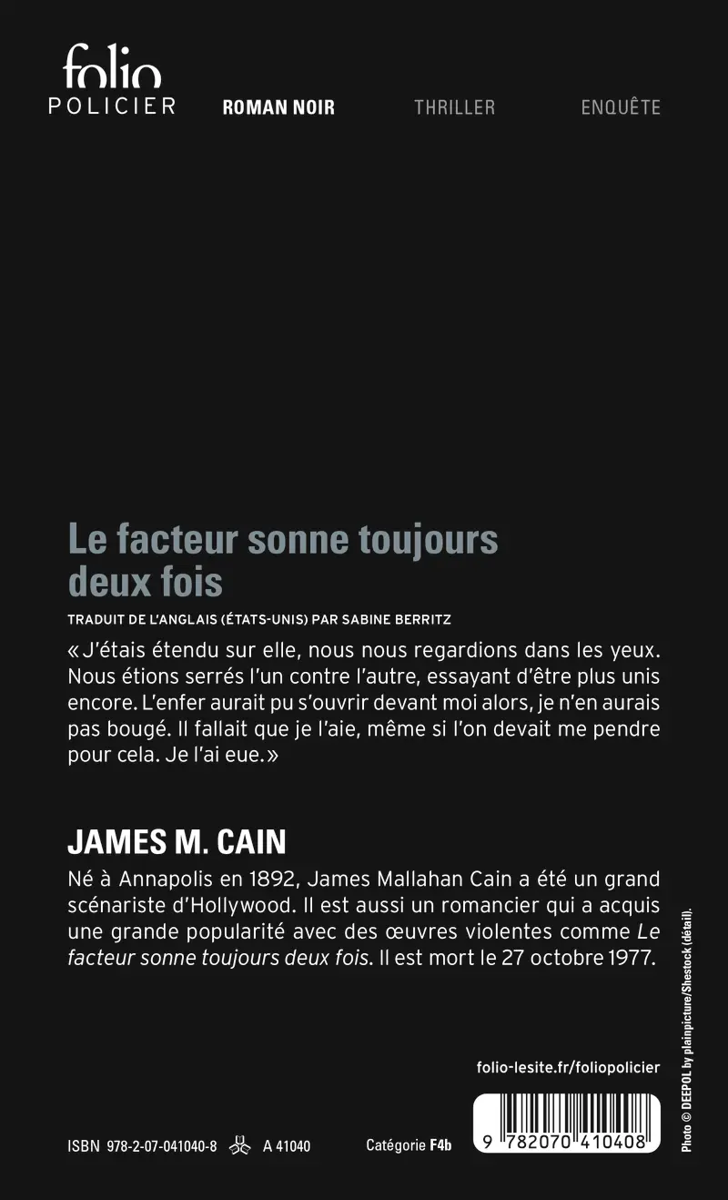 Le facteur sonne toujours deux fois - James M. Cain