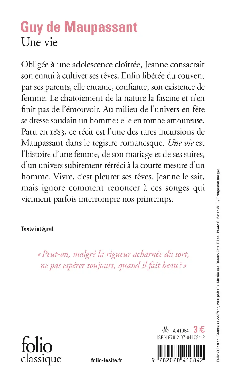 Une vie - Guy de Maupassant