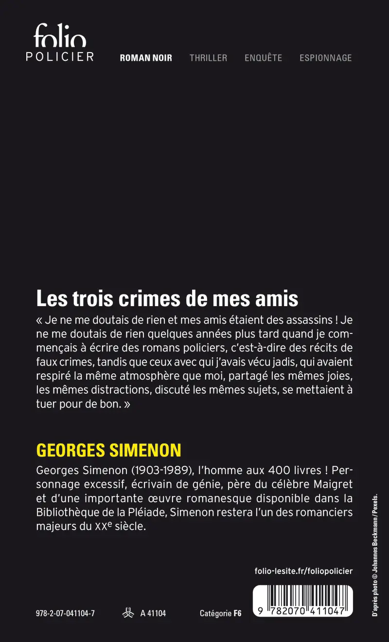 Les Trois crimes de mes amis - Georges Simenon