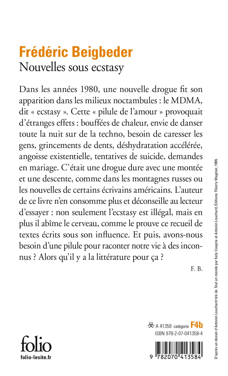 Nouvelles sous ecstasy - Frédéric Beigbeder