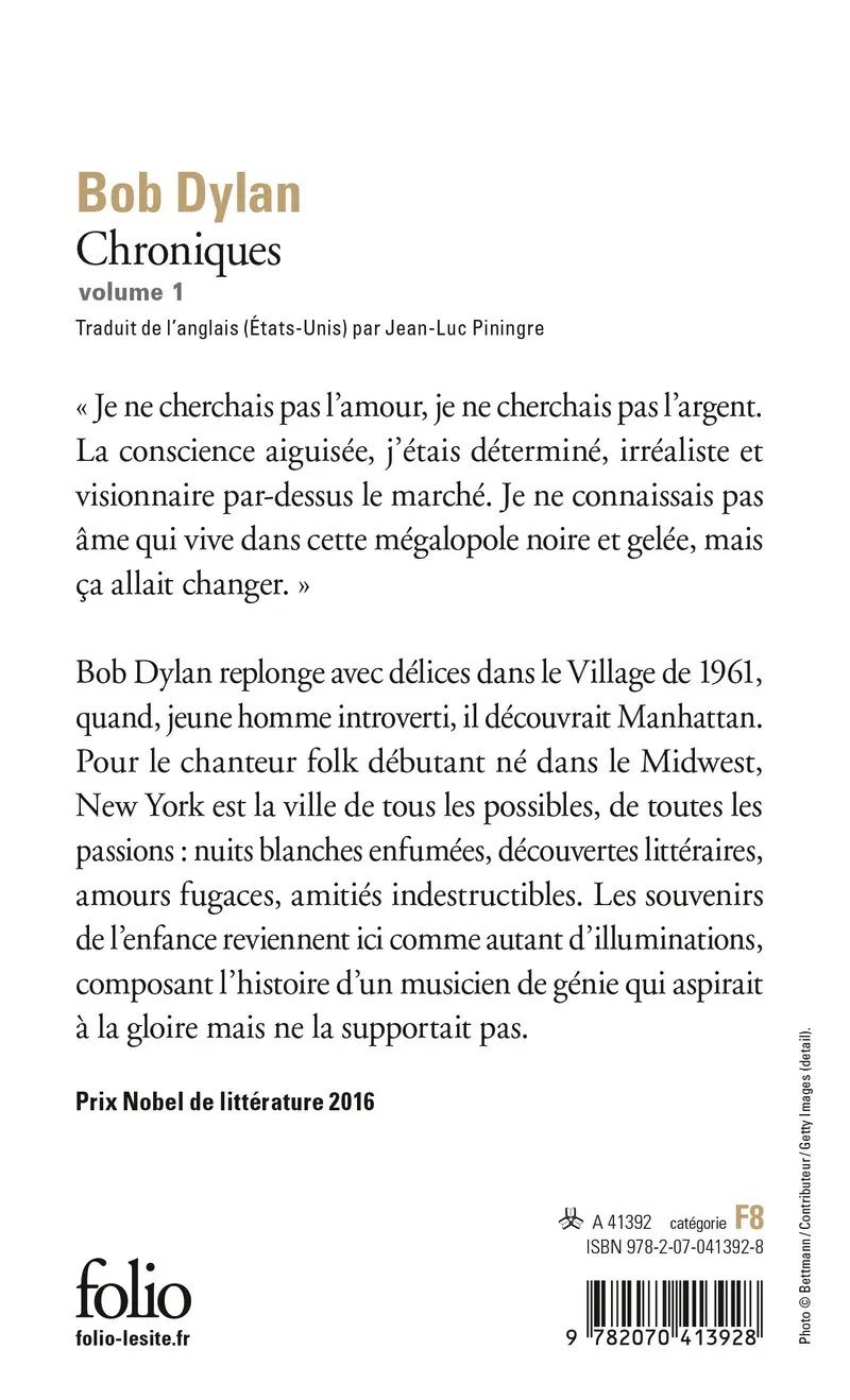 Chroniques - 1 - Bob Dylan