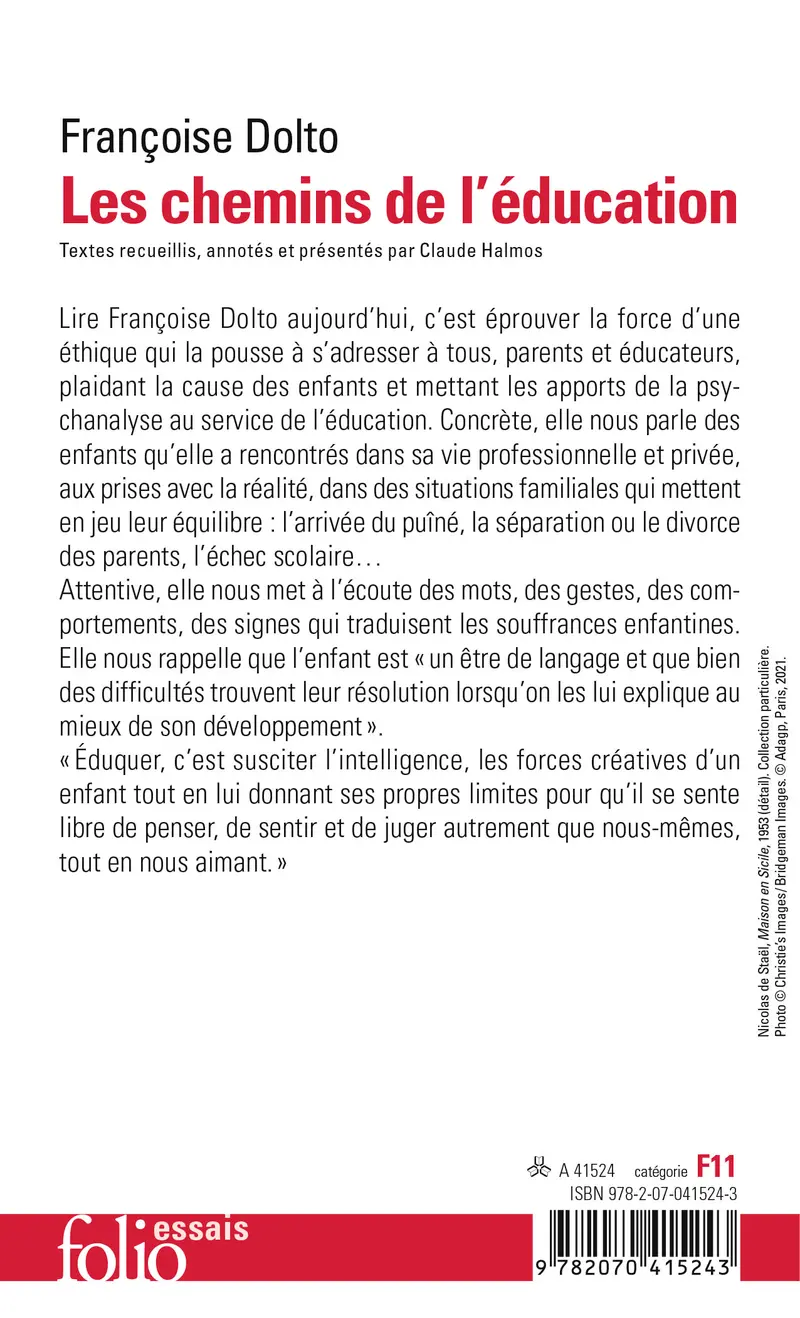 Les chemins de l'éducation - Françoise Dolto