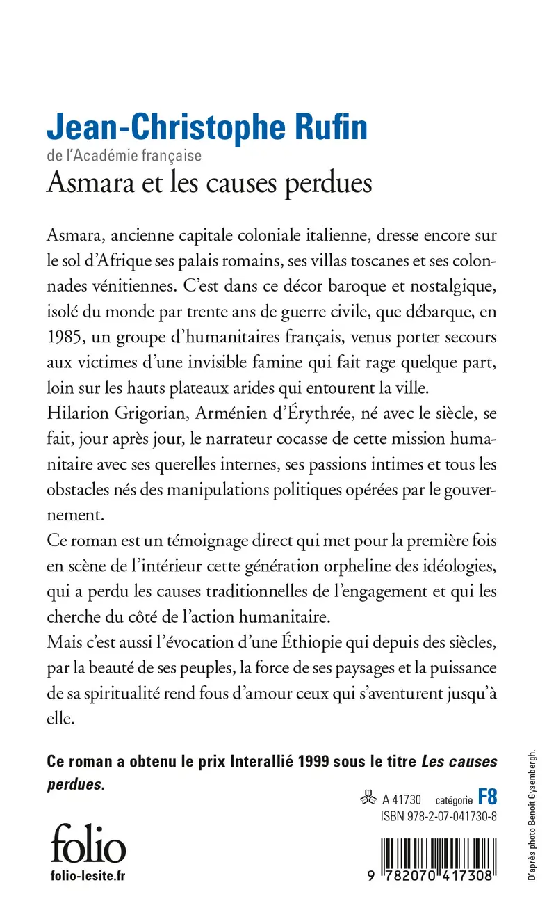 Asmara et les causes perdues - Jean-Christophe Rufin