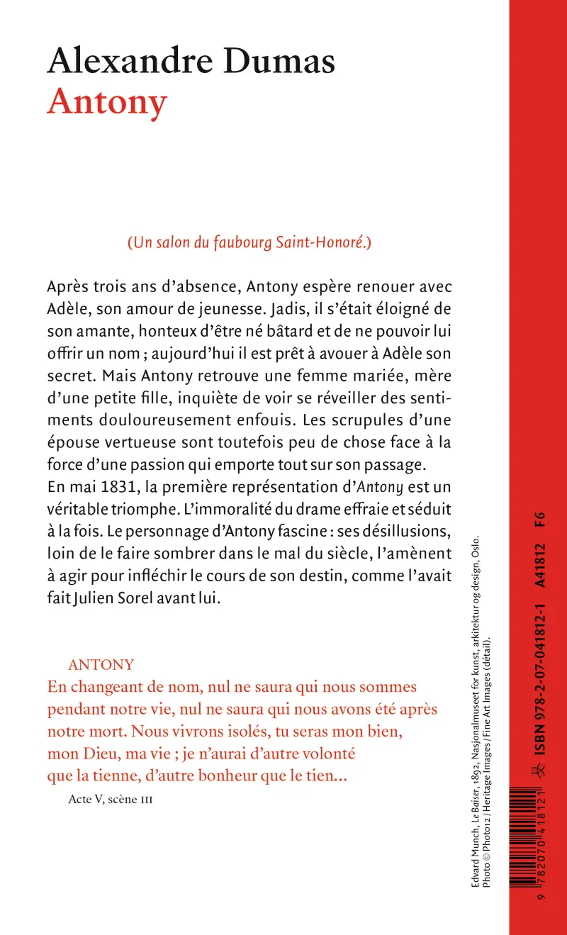 Antony - Alexandre Dumas