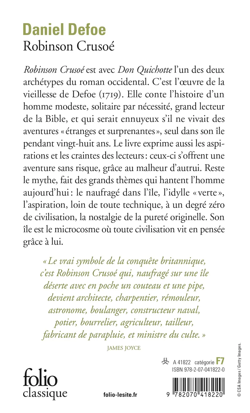 Robinson Crusoé - Daniel Defoe