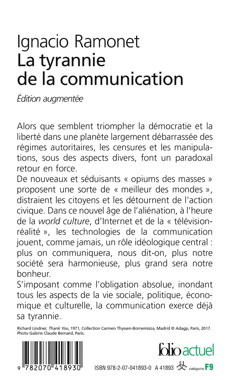 La tyrannie de la communication - Ignacio Ramonet