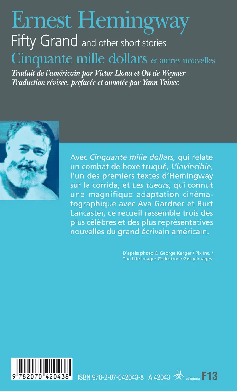 Cinquante mille dollars et autres nouvelles/Fifty Grand and other short stories - Ernest Hemingway