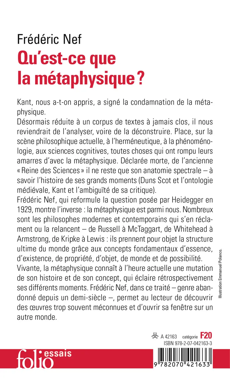 Qu'est-ce que la métaphysique? - Frédéric Nef