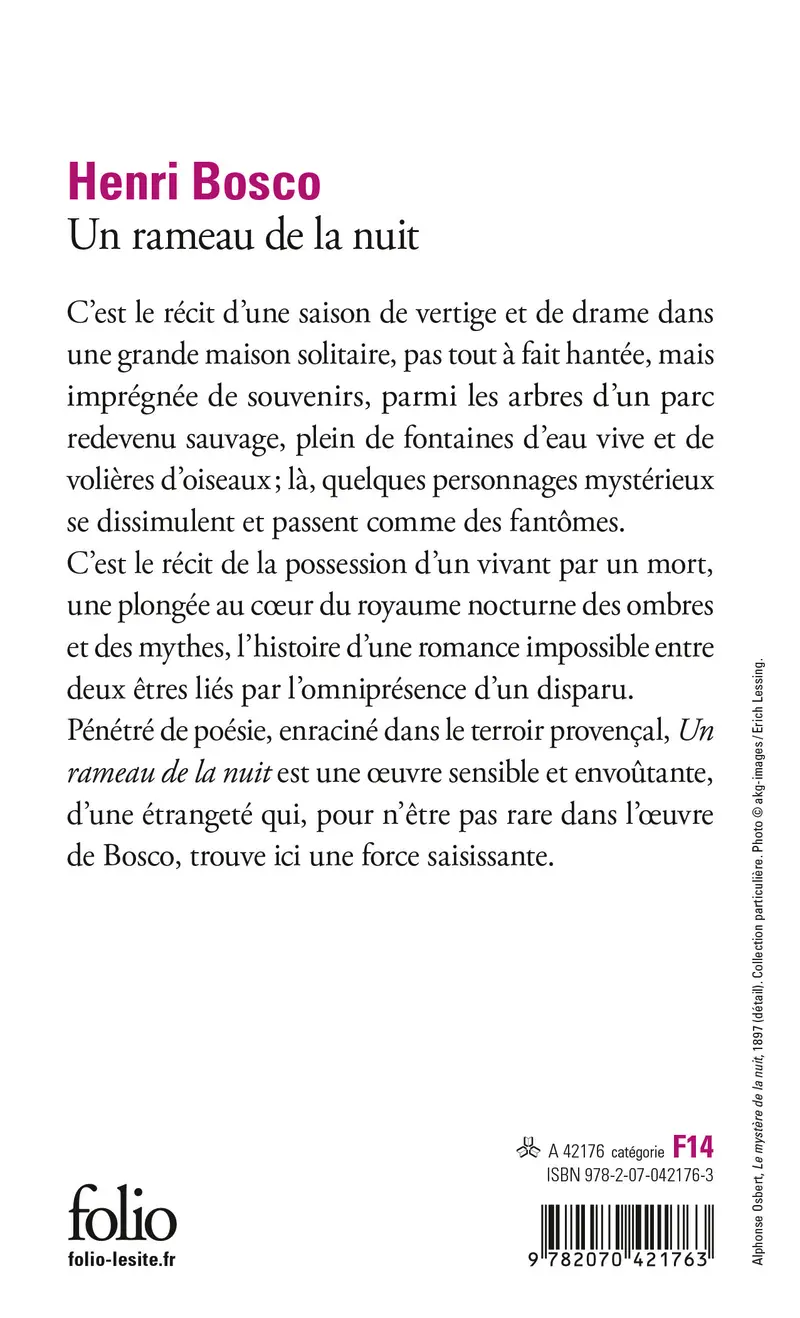 Un rameau de la nuit - Henri Bosco