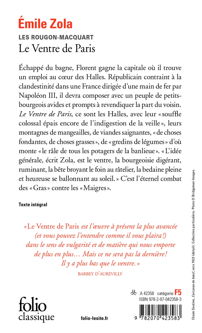 Le Ventre de Paris - Émile Zola