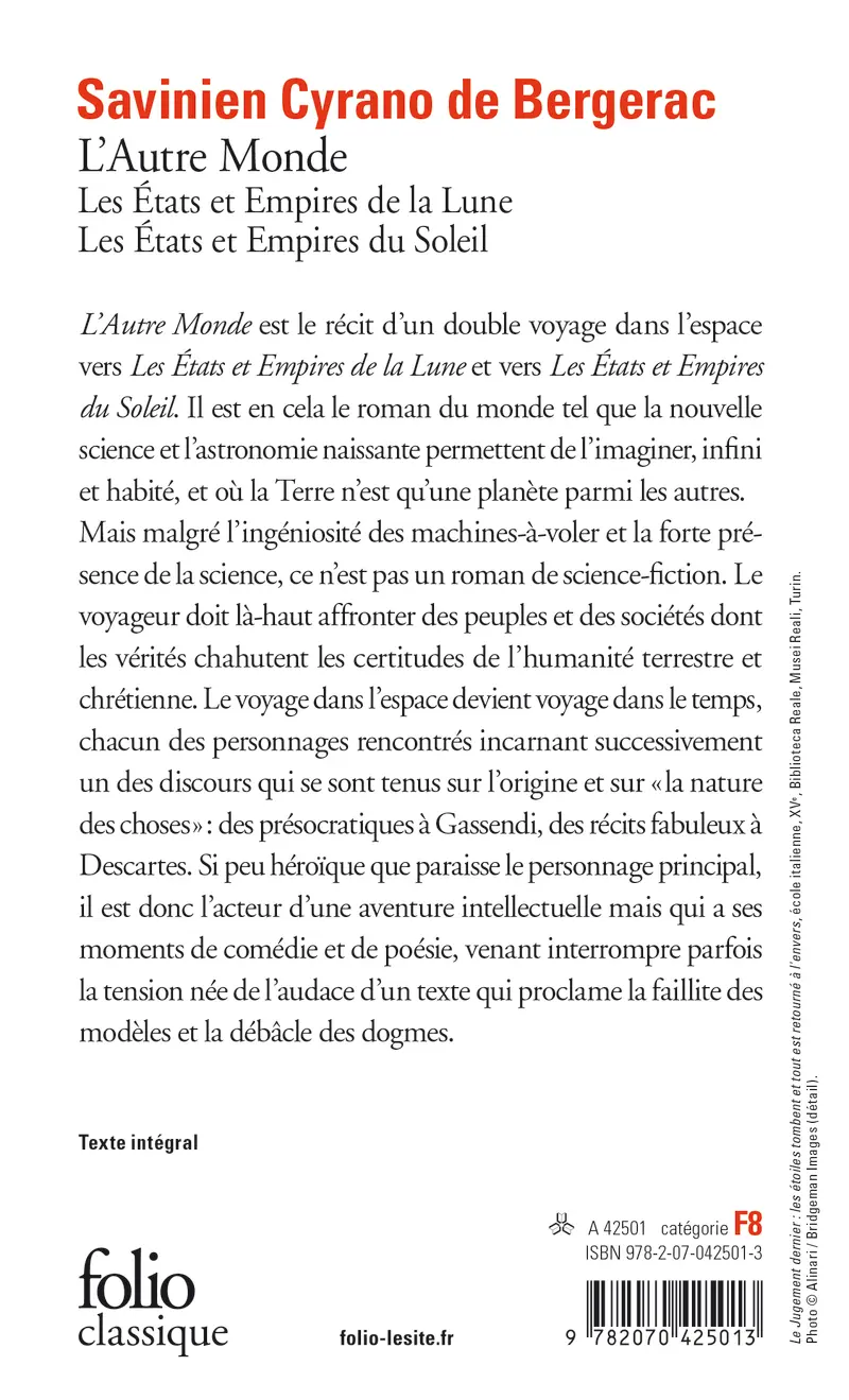 L'autre monde suivi de Fragment de Physique - Savinien Cyrano de Bergerac