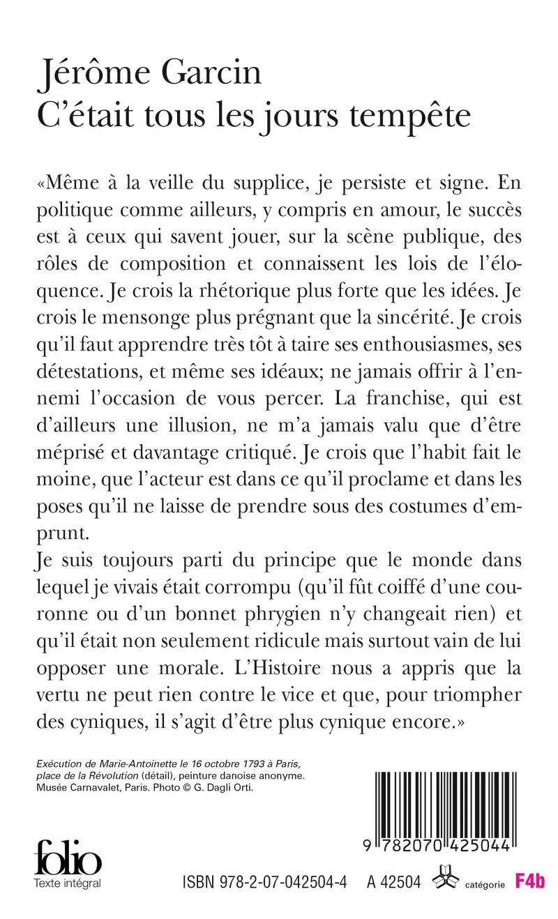 C'était tous les jours tempête - Jérôme Garcin