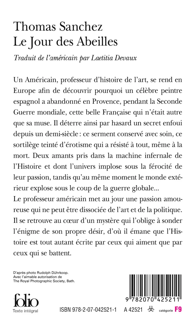 Le Jour des Abeilles - Thomas Sanchez