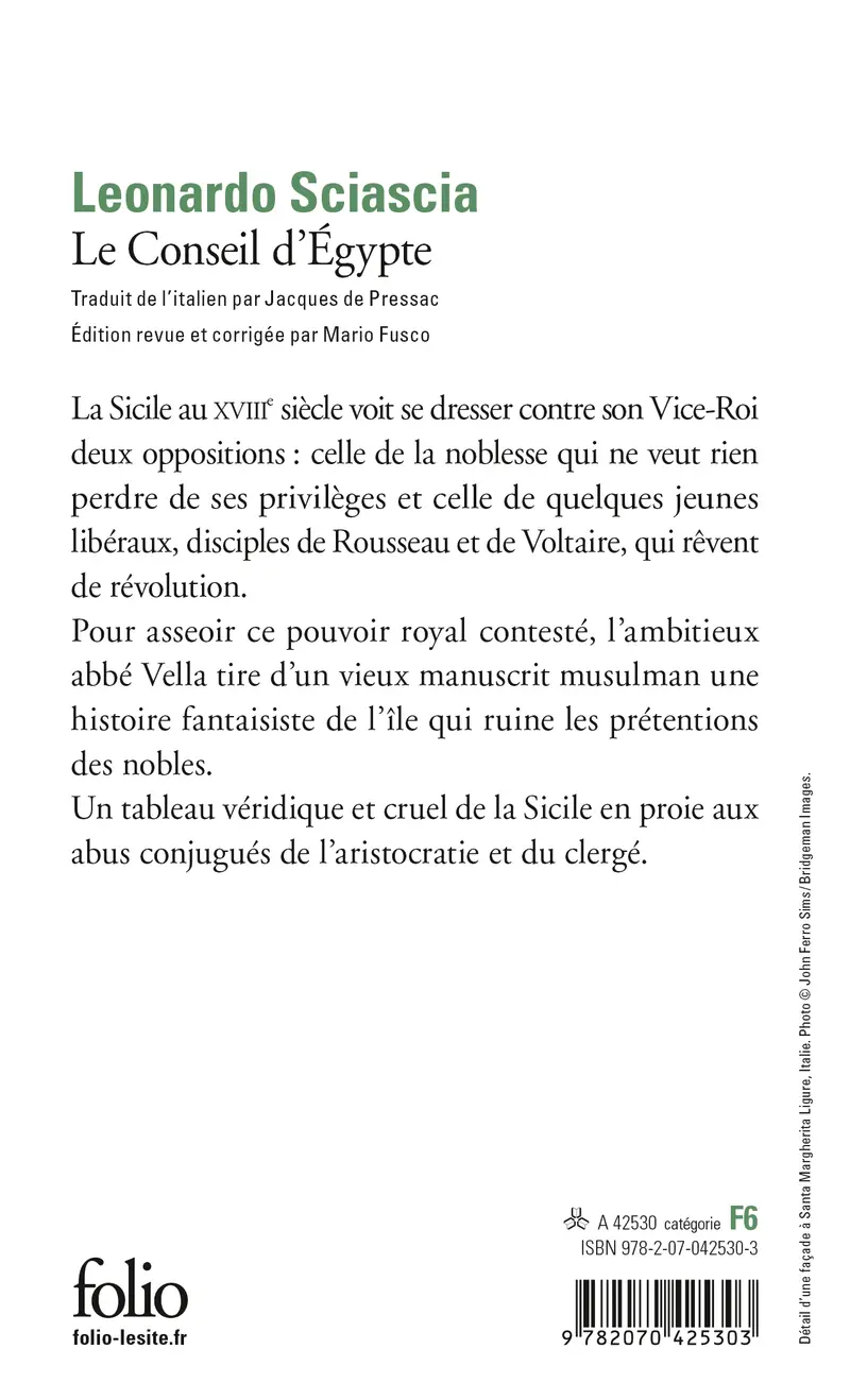 Le Conseil d'Égypte - Leonardo Sciascia