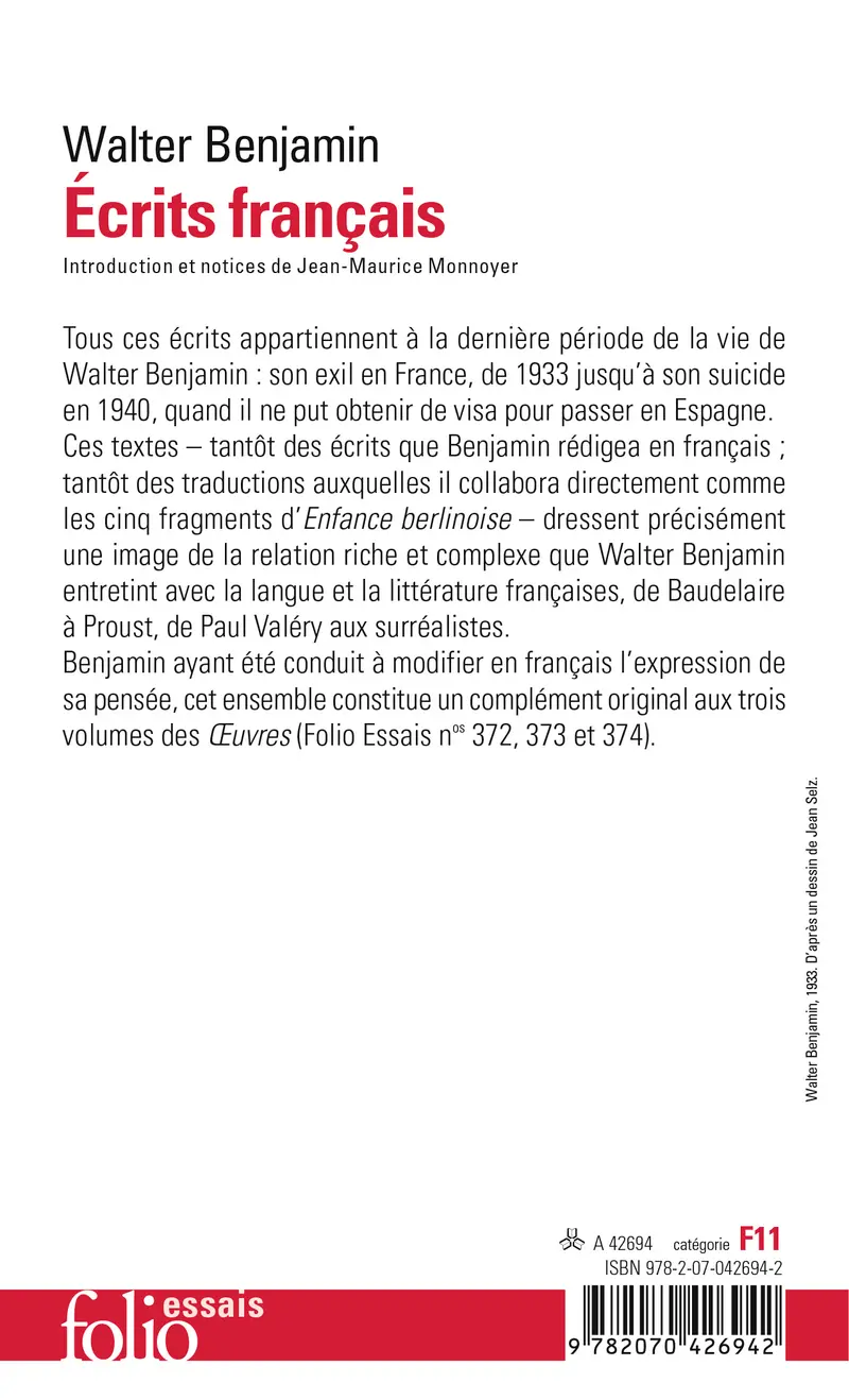 Écrits français - Walter Benjamin